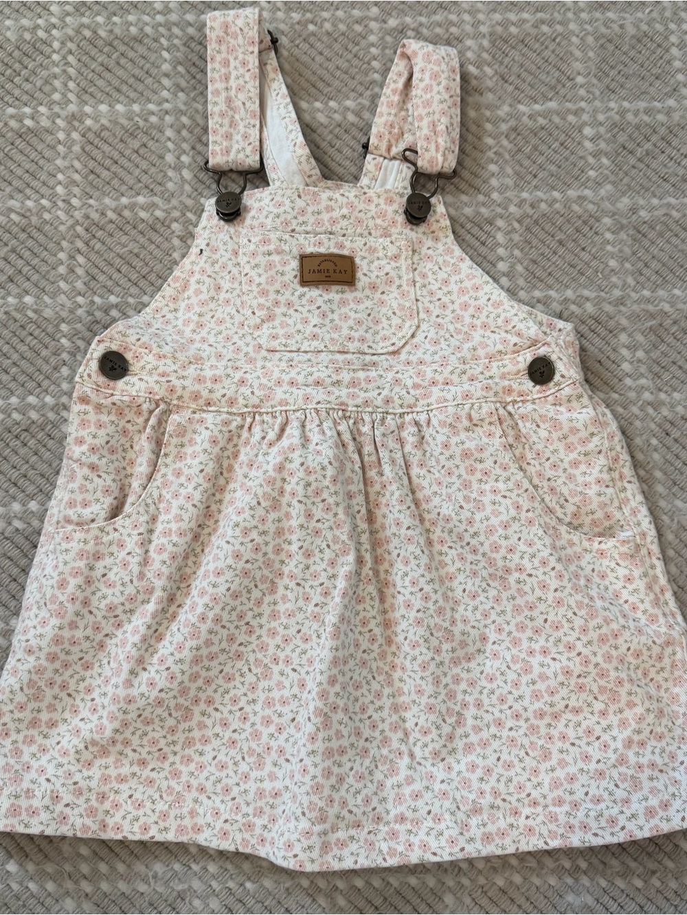 Jamie Kay Floral Overall Dress - Pink & Cream